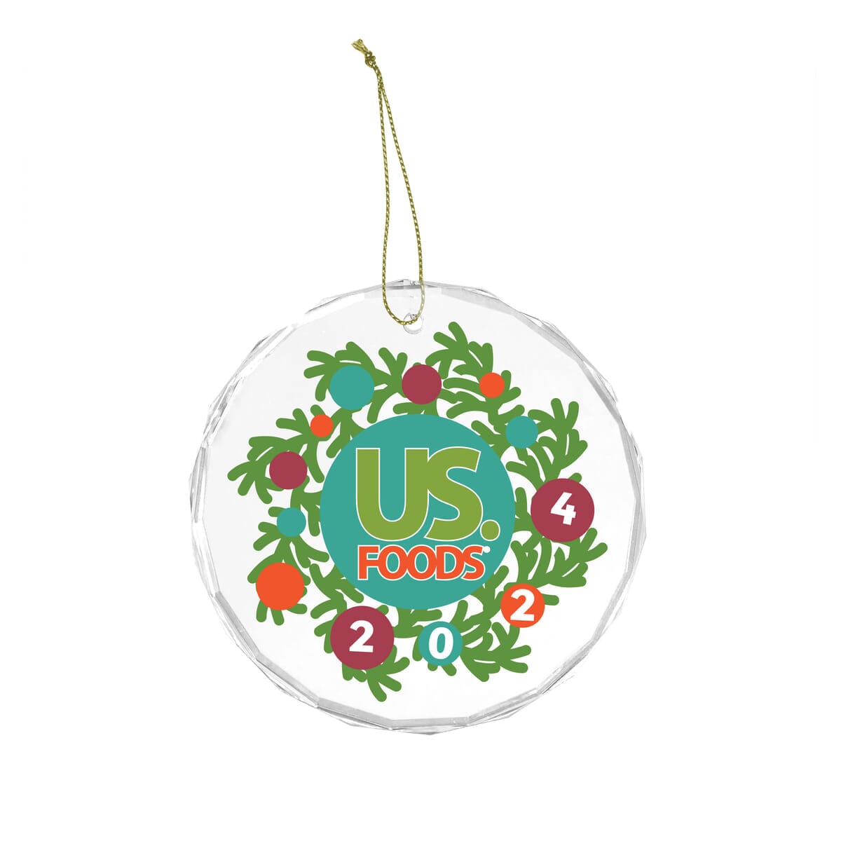 Faceted Glass Holiday Ornament