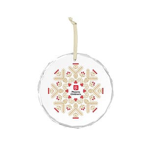 Faceted Glass Holiday Ornament