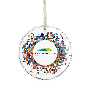 Faceted Glass Holiday Ornament