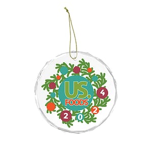 Faceted Glass Holiday Ornament