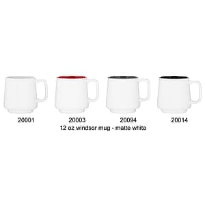 12 oz windsor mug - matte white