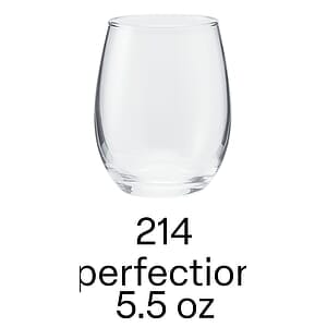 5.5 oz perfection stemless wine