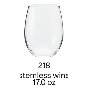 17 oz stemless wine