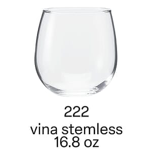 16.75 oz vina stemless red wine