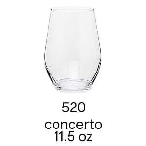 11.5 oz concerto stemless wine