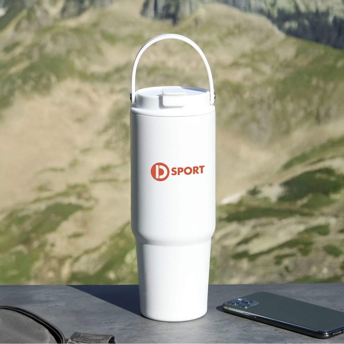27oz Siam Powder Coated Recycled SS Tumbler wCarrying Hndles