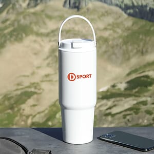27oz Siam Powder Coated Recycled SS Tumbler wCarrying Hndles