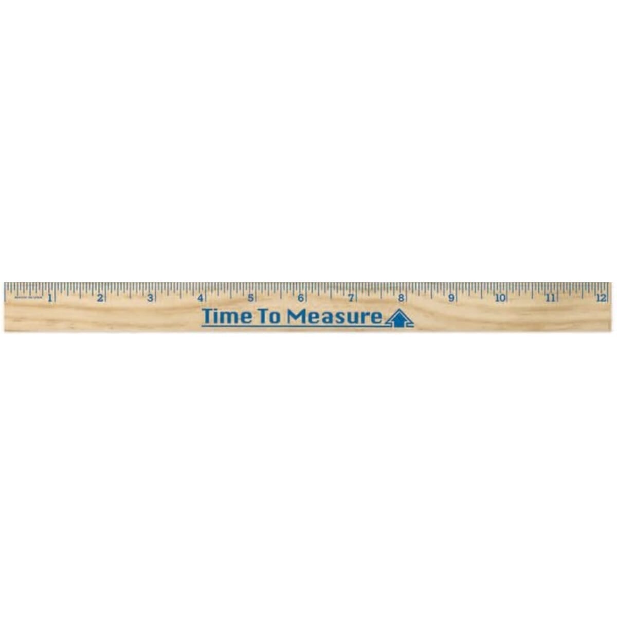 12" Natural Wood Ruler 1 side