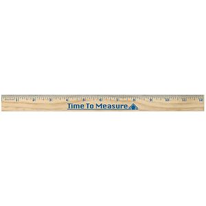 12" Natural Wood Ruler 1 side