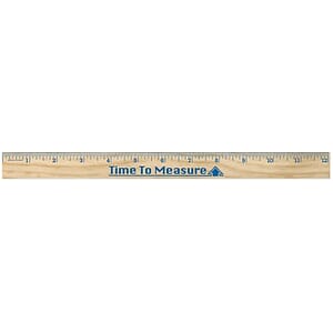 12" Natural Wood Ruler 1 side