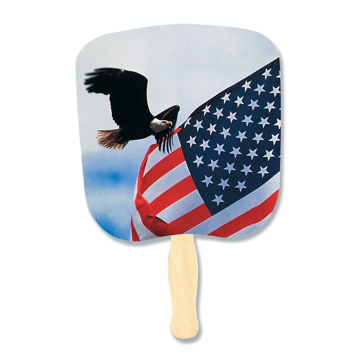 Patriotic Stock Eagle &amp; Flag Hand Held Fan