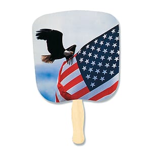 Patriotic Stock Eagle &amp; Flag Hand Held Fan