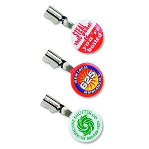 Celluloid Button w/Metal Pencil Clip