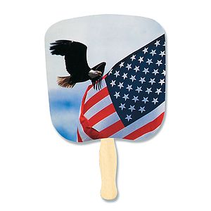 Patriotic Stock Eagle &amp; Flag Hand Held Fan