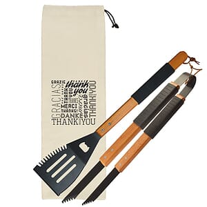 Wood BBQ Set - Thank You