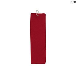 Discounted Colored Golf Towel, Nofold Brass Grommet and Hook,12x18, Blank Only