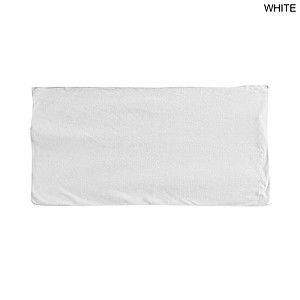 48Hr Quick Ship -Absorbent Microfiber Dri-Lite Terry White Beach Towel, 30x60, Sublimated full color