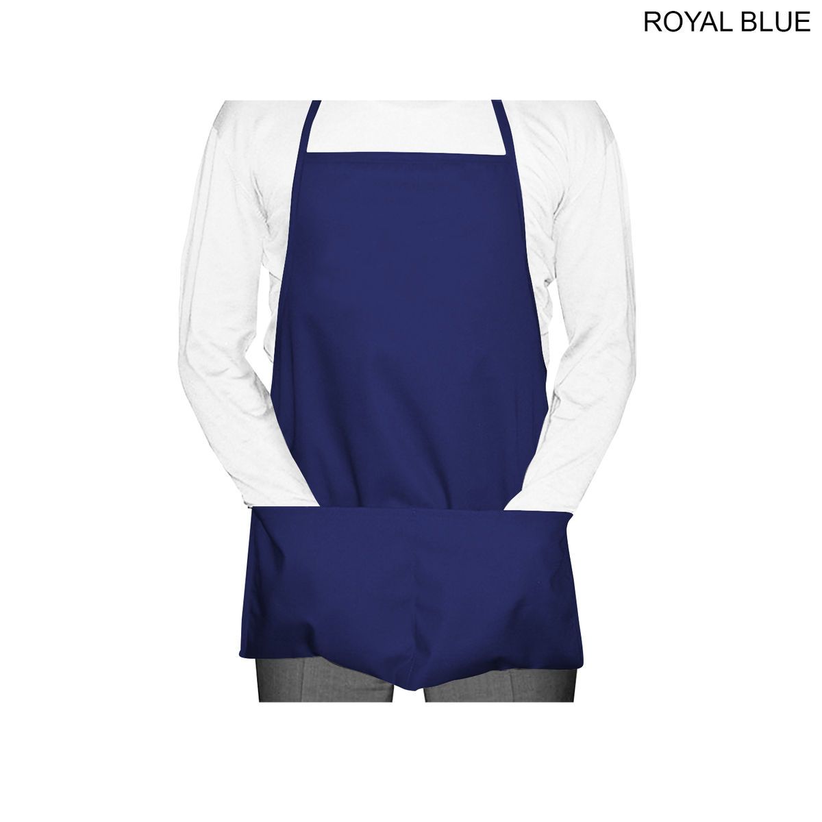 72 Hr Fast Ship - Domestic made Twill Bib Apron, 19x24, 2 Pockets, Transfer Logo (Made in Canada)