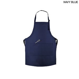 Discounted Twill Bib Apron, 25x28, 2 Pockets, Adjustable Neck, Heat Transfer Logo, In Stock