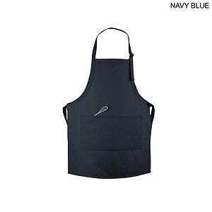 Discounted Twill Bib Apron, 25x28, 2 Pockets, Adjustable Neck, Heat Transfer Logo, In Stock