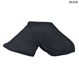 Black Scarf, Size 8x60, Ultra Soft and Smooth Microfleece Fabric, Blank Only