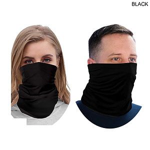 Discounted Full color Transfer BEST VALUE Seamless Black Neck Gaiter (In stock, Fast production)