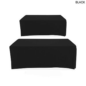48 Hr Quick Ship - Polycotton Twill Table Throw for 6' Table, Drape style, 4 sided, Closed Back