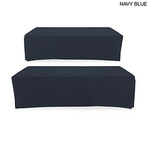 48 Hr Quick Ship - Polycotton Twill Table Throw for 8' Table, Drape style, 4 sided, Closed Back