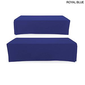 48 Hr Quick Ship - Polycotton Twill Table Throw for 8' Table, Drape style, 4 sided, Closed Back