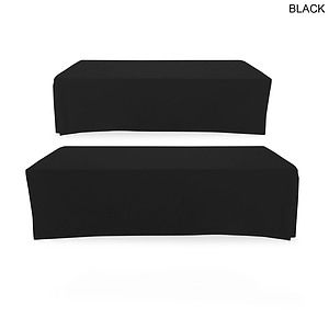 48 Hr Quick Ship - Polycotton Twill Table Throw for 8' Table, Drape style, 4 sided, Closed Back