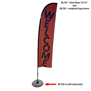 Steel Base, 12x7, for Advertising Flags