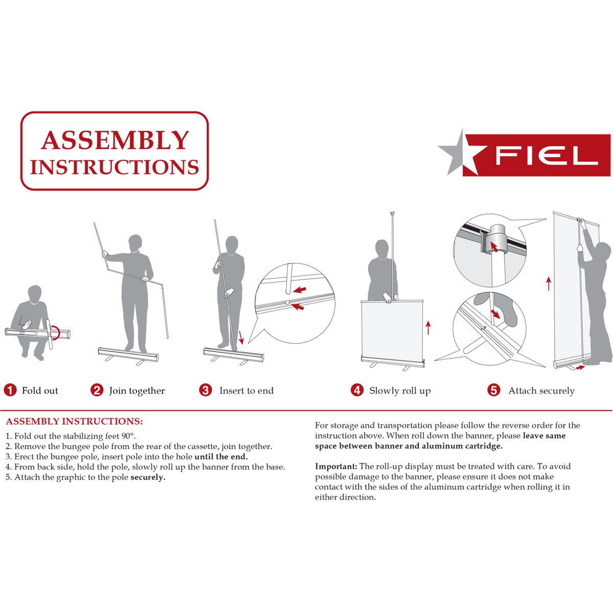 24Hr Express Ship -Premium Retractable Pull Up Banner with Graphics, Stand  Bag, 33.5x79, NO SETUPS
