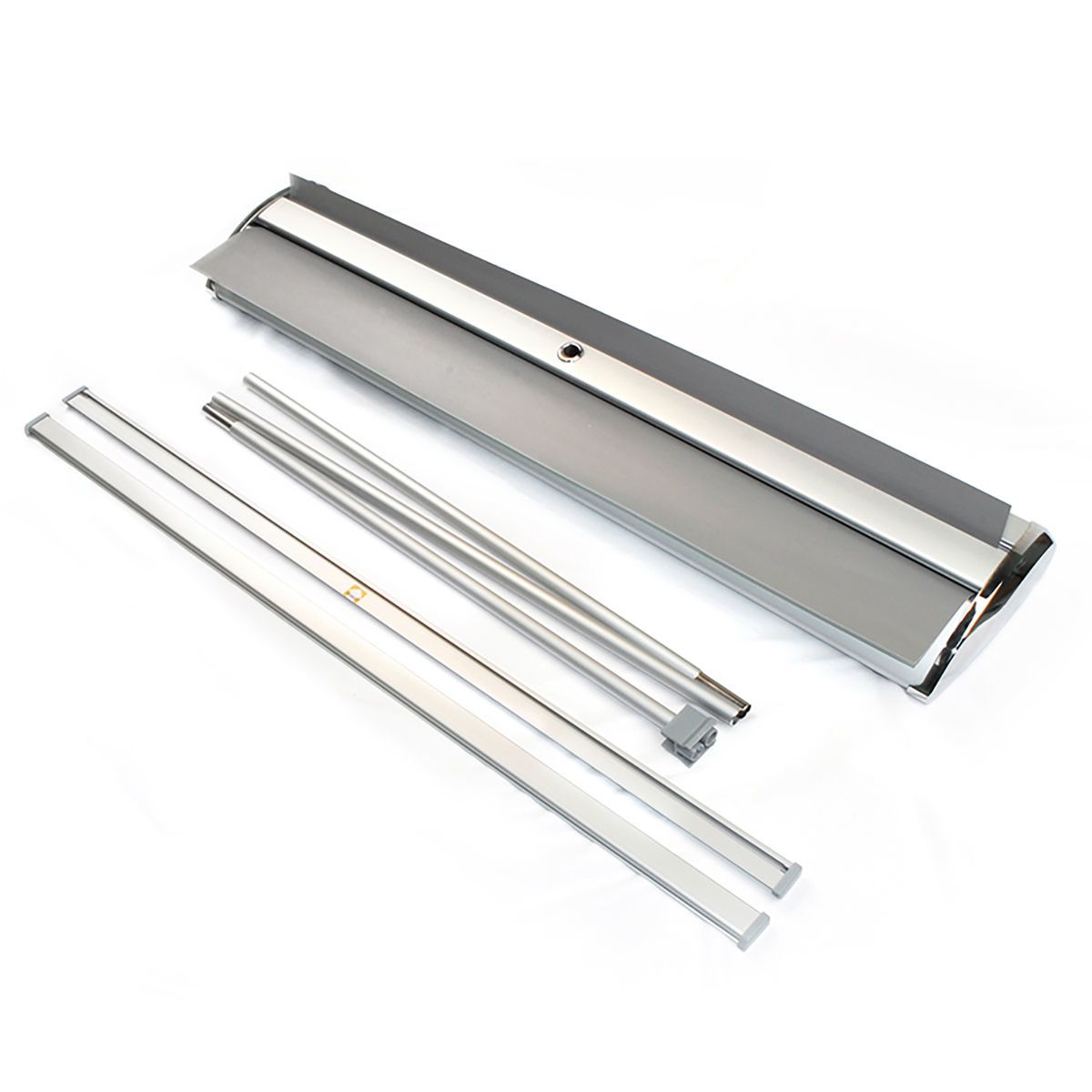 Deluxe Wide Base Retractable Banner Hardware only for Double sided graphics, Graphics not included