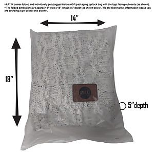Heather Cable Knit Chenille Blanket, 50x60, with Lasered logo patch, NO SETUP CHARGE