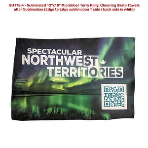 Team Towel in Microfiber Dri-Lite Terry, 12x18, Sublimated sports towel