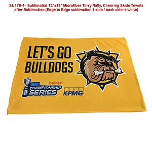 Team Towel in Microfiber Dri-Lite Terry, 12x18, Sublimated sports towel