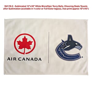 Bowl Game Rally Towel in Microfiber Dri-Lite Terry, 12x18, Sublimated Full color Logos