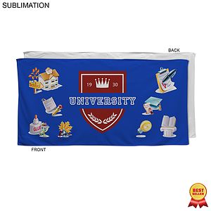 Colored Microfiber DriLite Terry Beach Towel, 30x60, Sublimated in Any PMS color Edge to Edge 1 side