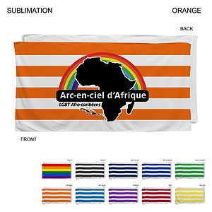 24 Hr Express Ship -Cabana Stripe Sublimated, Absorbent Microfiber Dri-Lite Terry Beach Towel, 30x60