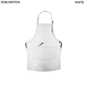72 Hr Fast Ship - Domestic made Bib Apron, 25x28, 2 Pockets, Adjustable Neck, Sublimated