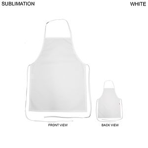 72 Hr Fast Ship - Domestic made Bib Apron, 19x24, No pockets, Fully sublimated Background