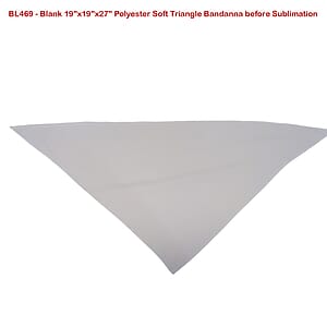 Triangle Bandana, 19x19x27, Sublimated Edge to Edge (Decorated in Canada)