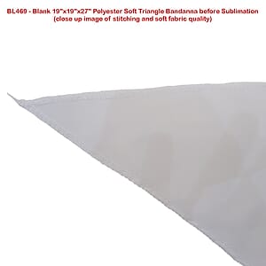 Triangle Bandana, 19x19x27, Sublimated Edge to Edge (Decorated in Canada)