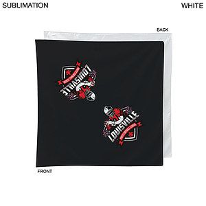 Colored Sublimated Bandana, 22x22, Sublimated Edge to Edge 1 side