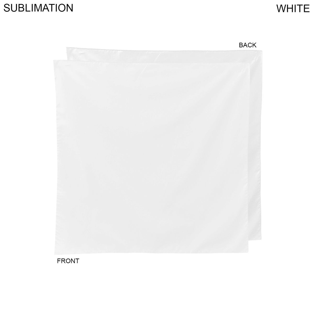 48 Hr Quick Ship - Square Bandana, 22x22, Sublimated Edge to Edge 1 side