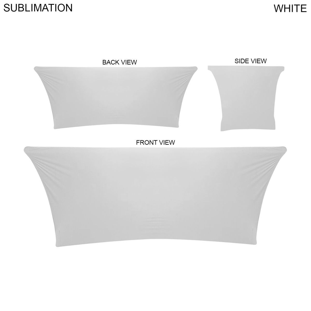 24 Hr Express Ship - Sublimated Stretch Curved Fit Table Throw for 6ft table, 4 sided, Closed Back