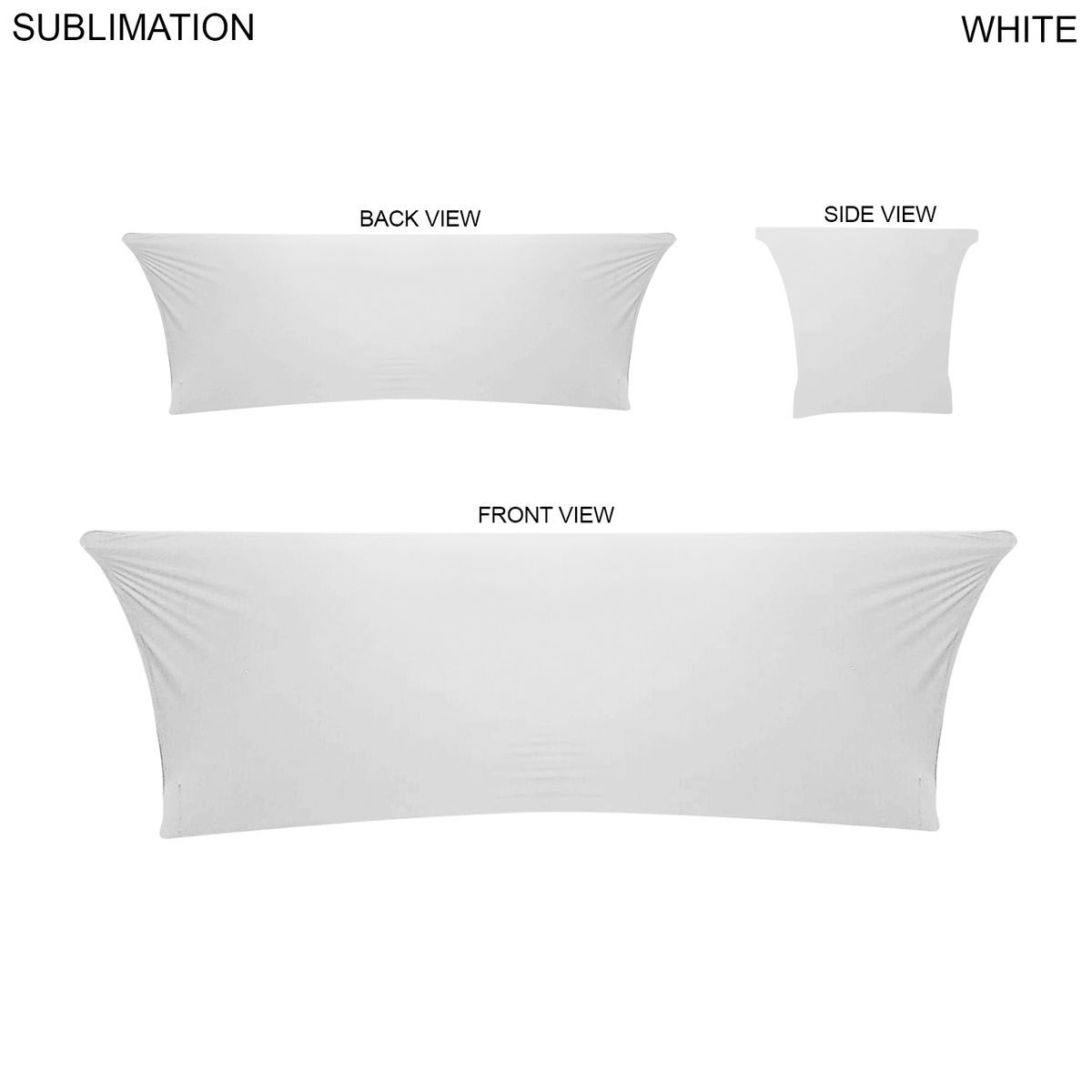 24 Hr Express Ship - Sublimated Stretch Curved Fit Table Throw for 8ft table, 4 sided, Closed back