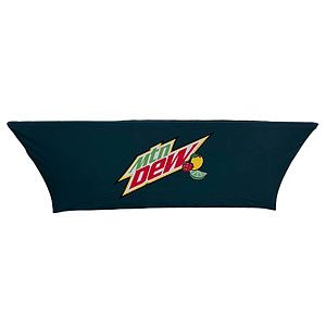 24 Hr Express Ship - Sublimated Stretch Curved Fit Table Throw for 8ft table, 4 sided, Closed back