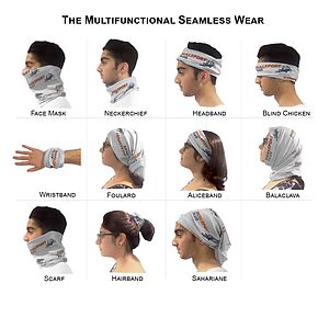Personalized Domestic Made Sublimated Face Mask, Neck Gaiter