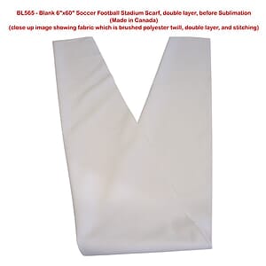 24 Hr Express Ship -Sublimated Soccer Football Stadium Scarves 6x60, Sublimated edge to edge 2 sides